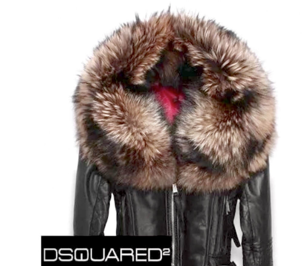 Кожаная куртка Dsquared2, размер xs-s.