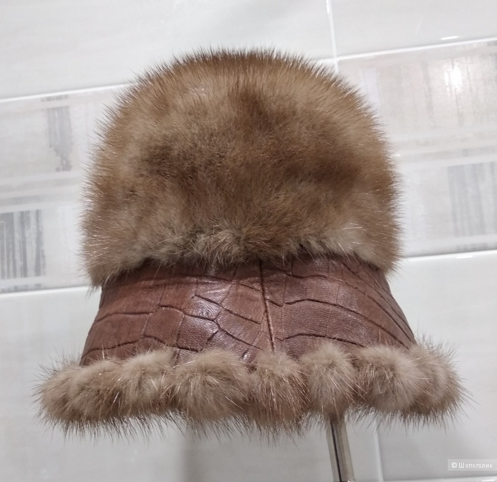 Норковая шапка, "Exclusive Collection ", (на 55-58 см)