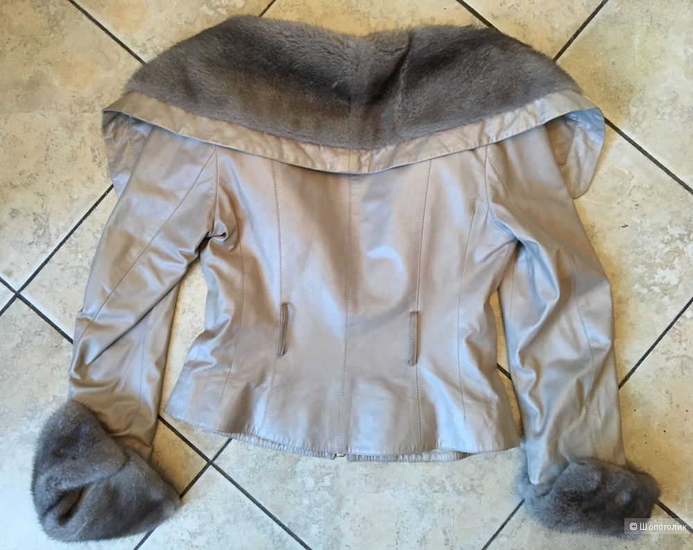 Кожаная куртка с мехом норки Punto, размер D34/IT40