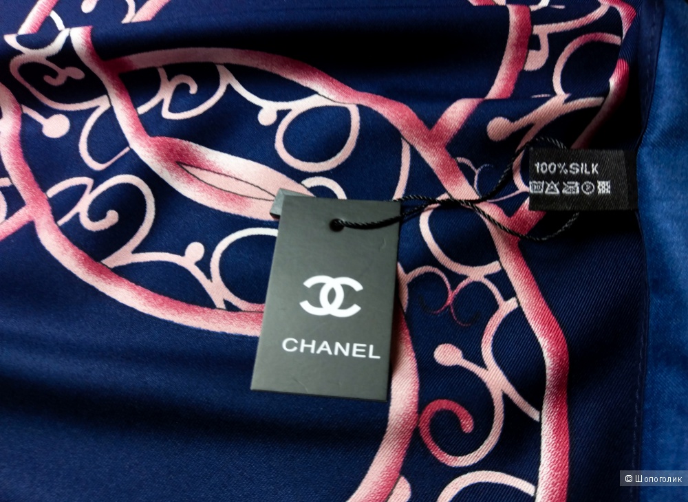 Платок Chanel, midnight blue, 90*90 см.