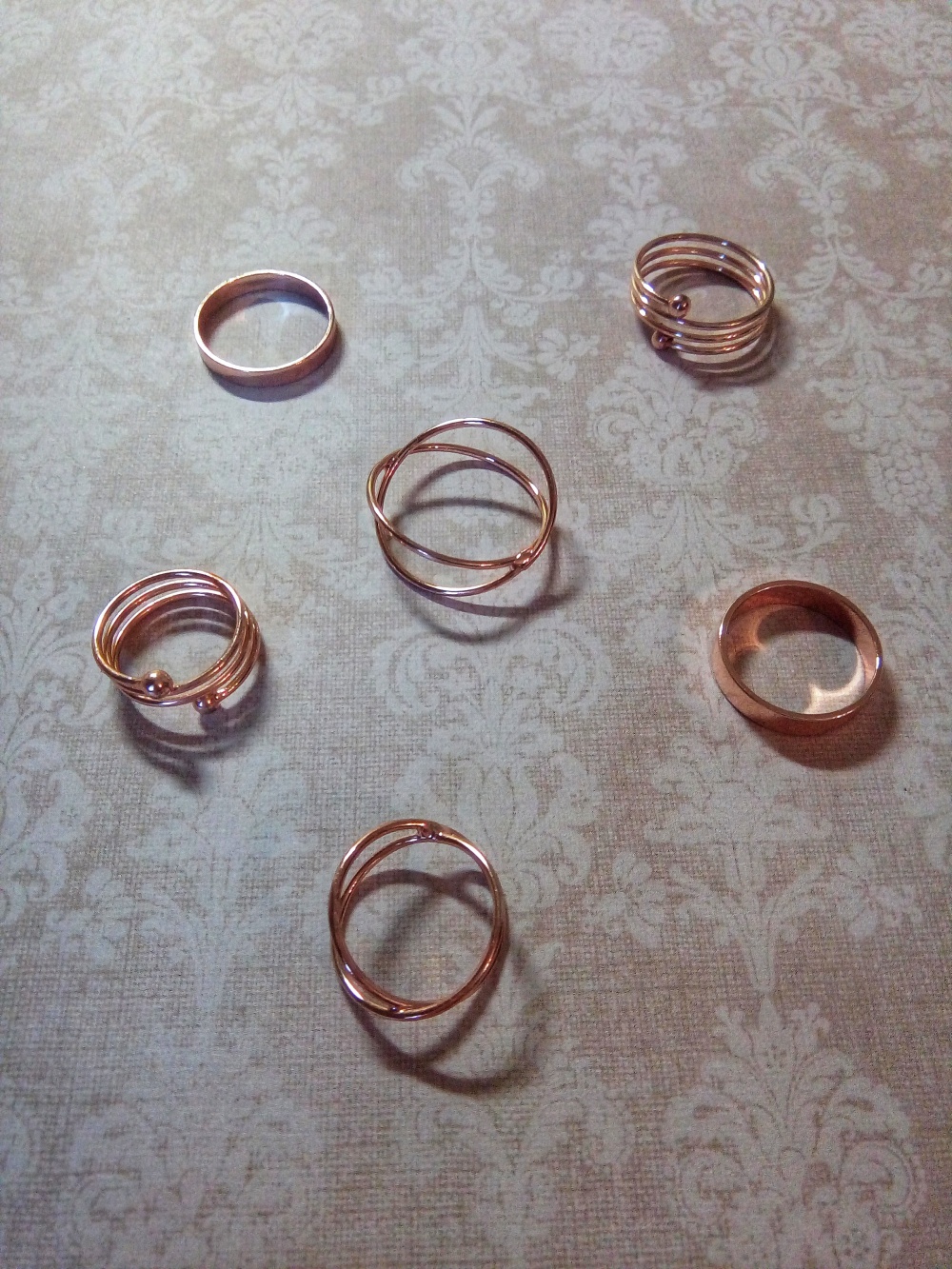Набор бижутерных колец, размер от 15-го до 17-го