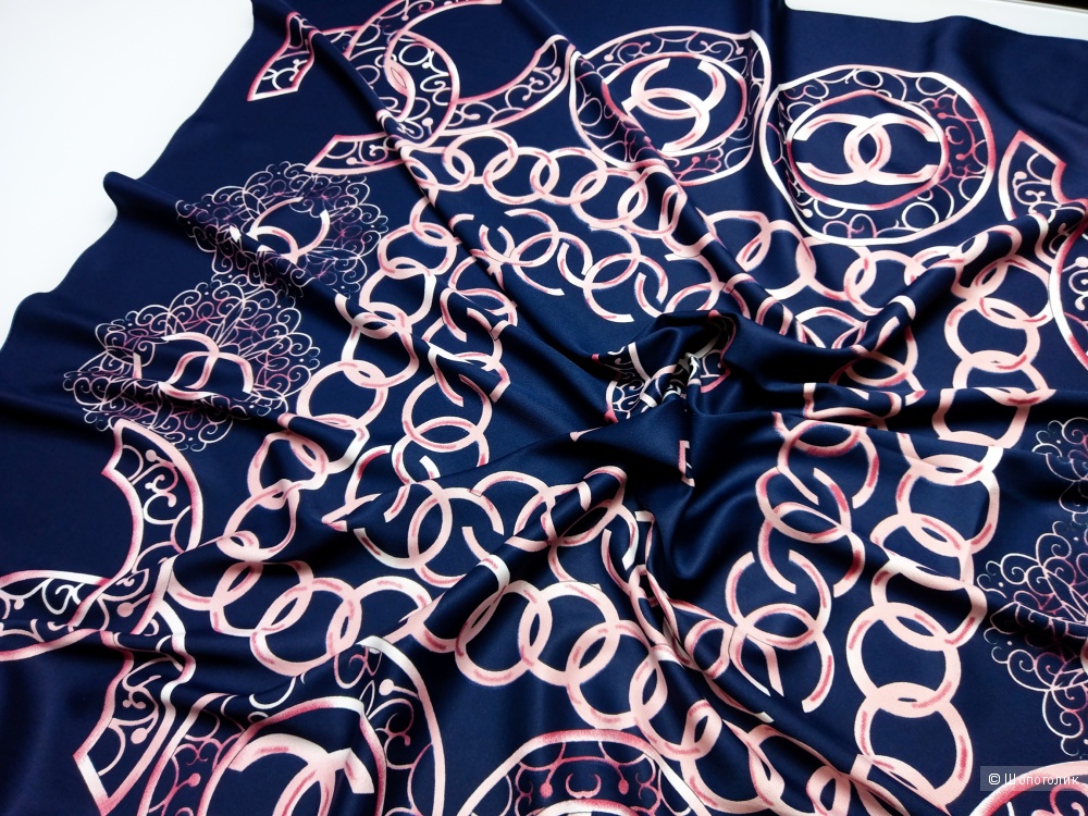 Платок Chanel, midnight blue, 90*90 см.