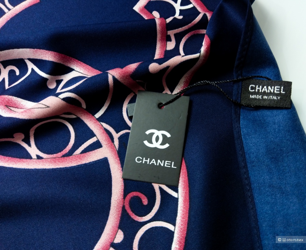 Платок Chanel, midnight blue, 90*90 см.