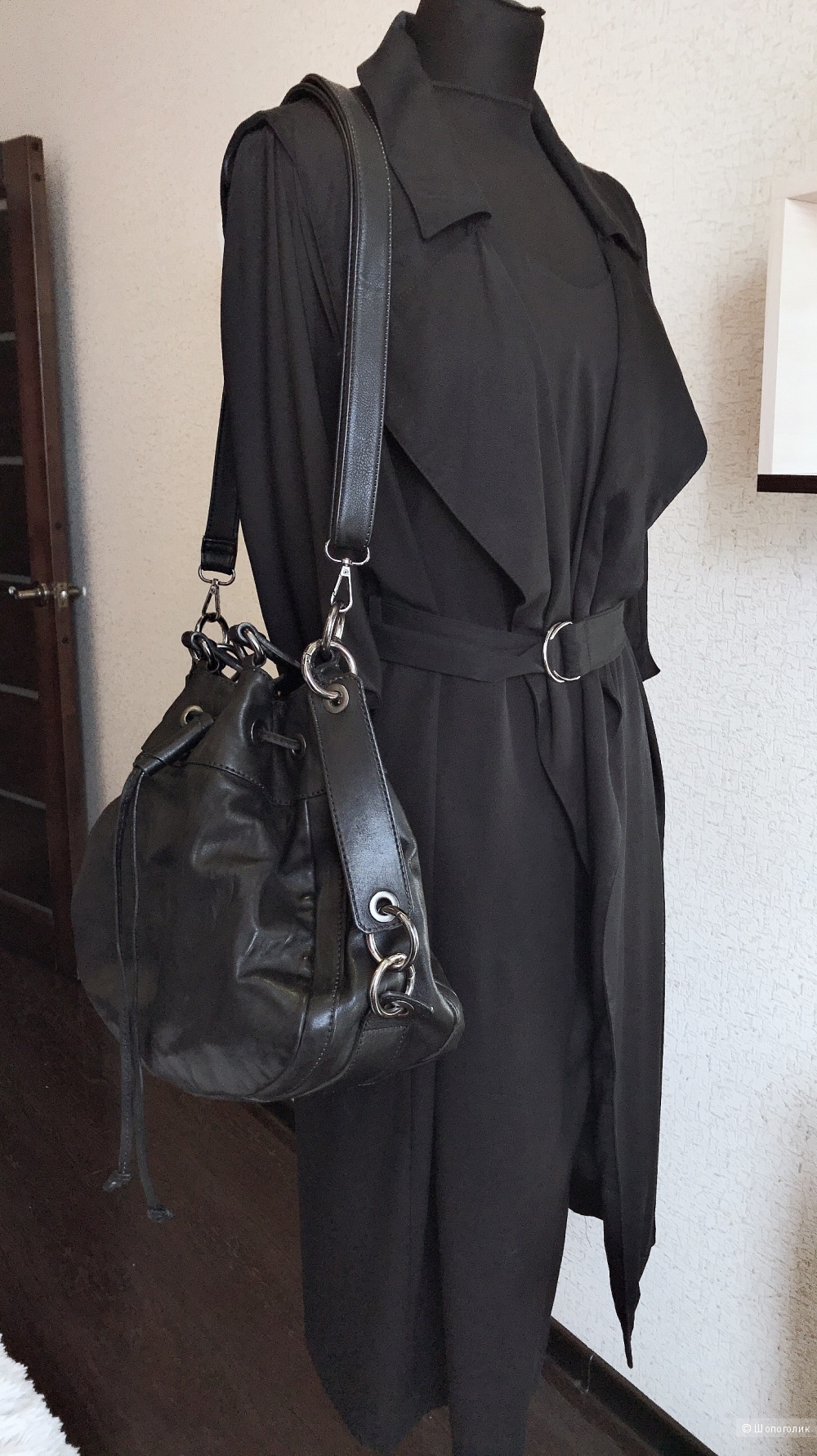 Сет: сумка Francisco Biasia, платье Massimo Dutti, тренч AP 46