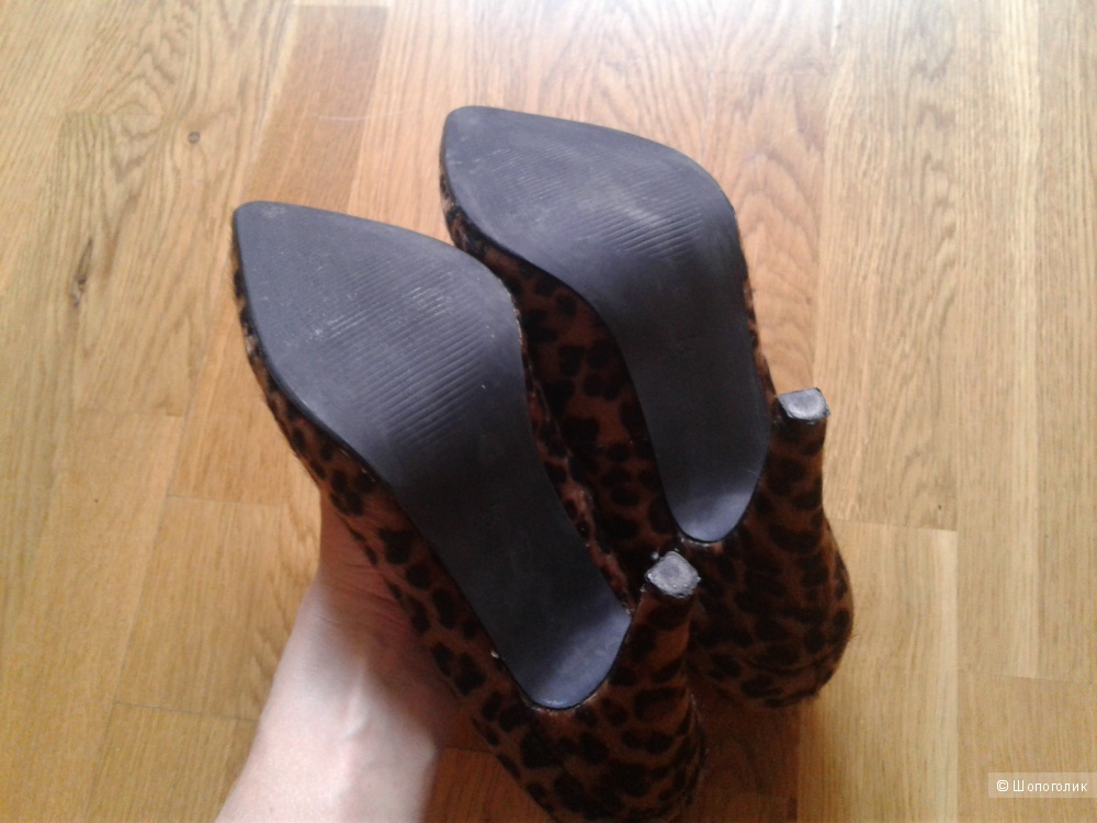 Кожаные туфли из меха пони La Redoute, размер 37,5