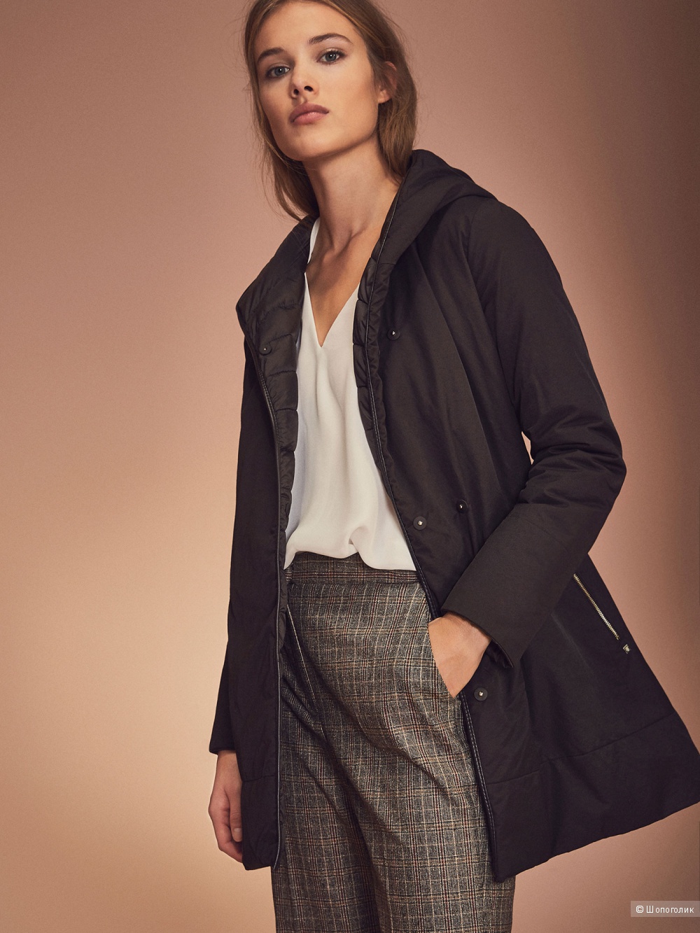 Двусторонняя куртка- пуховик MASSIMO DUTTI размер S