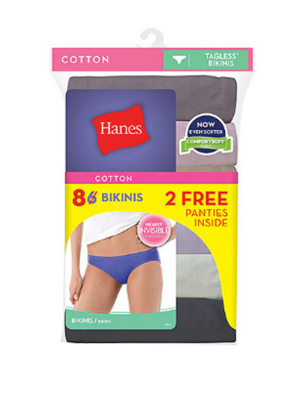 Трусы-бикини (6 шт.) Hanes, размер 6