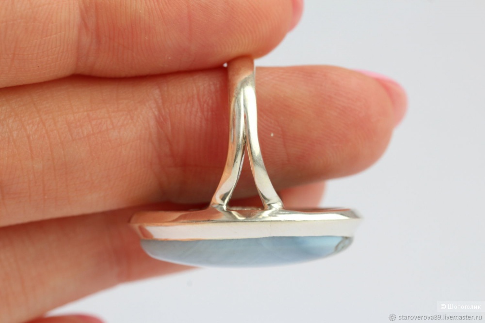 Кольцо серебряное с опалом, 17 размер