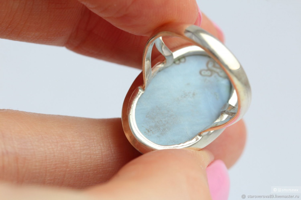 Кольцо серебряное с опалом, 17 размер