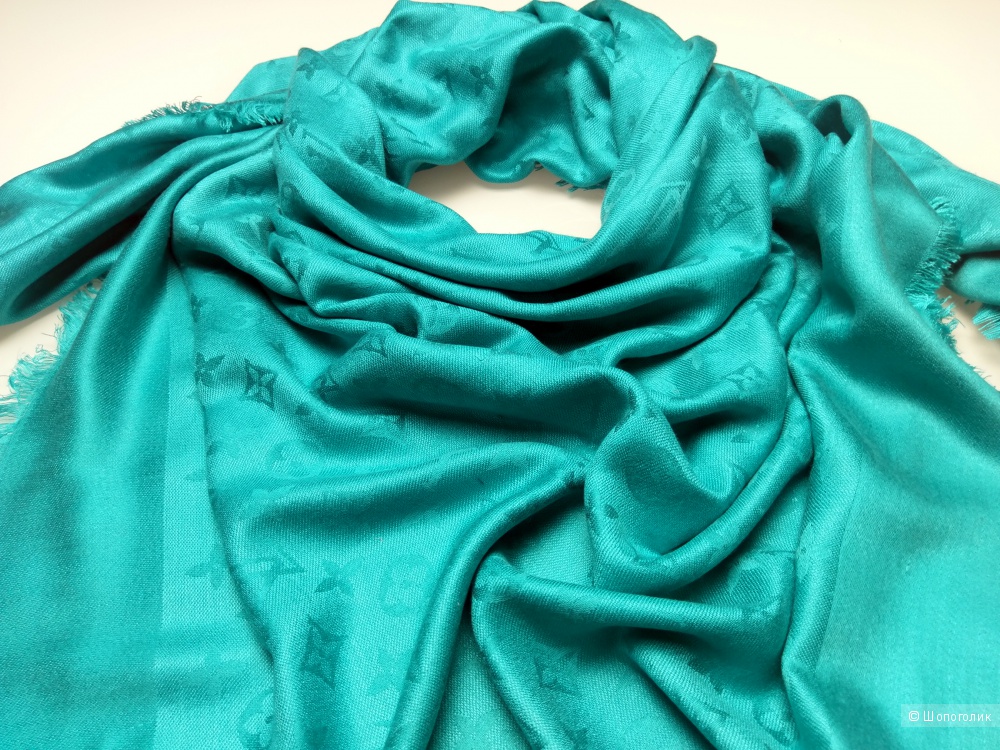 Шаль/платок Louis Vuitton, turquoise, 140*140 см.