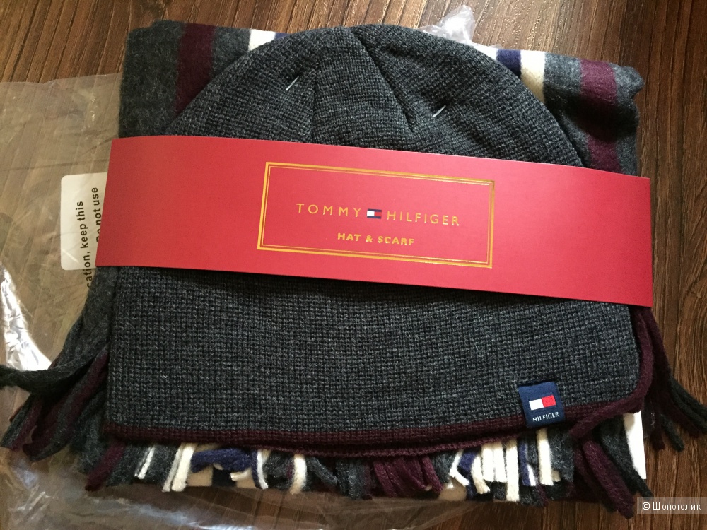 Мужской набор шапка и шарф Tommy Hilfiger