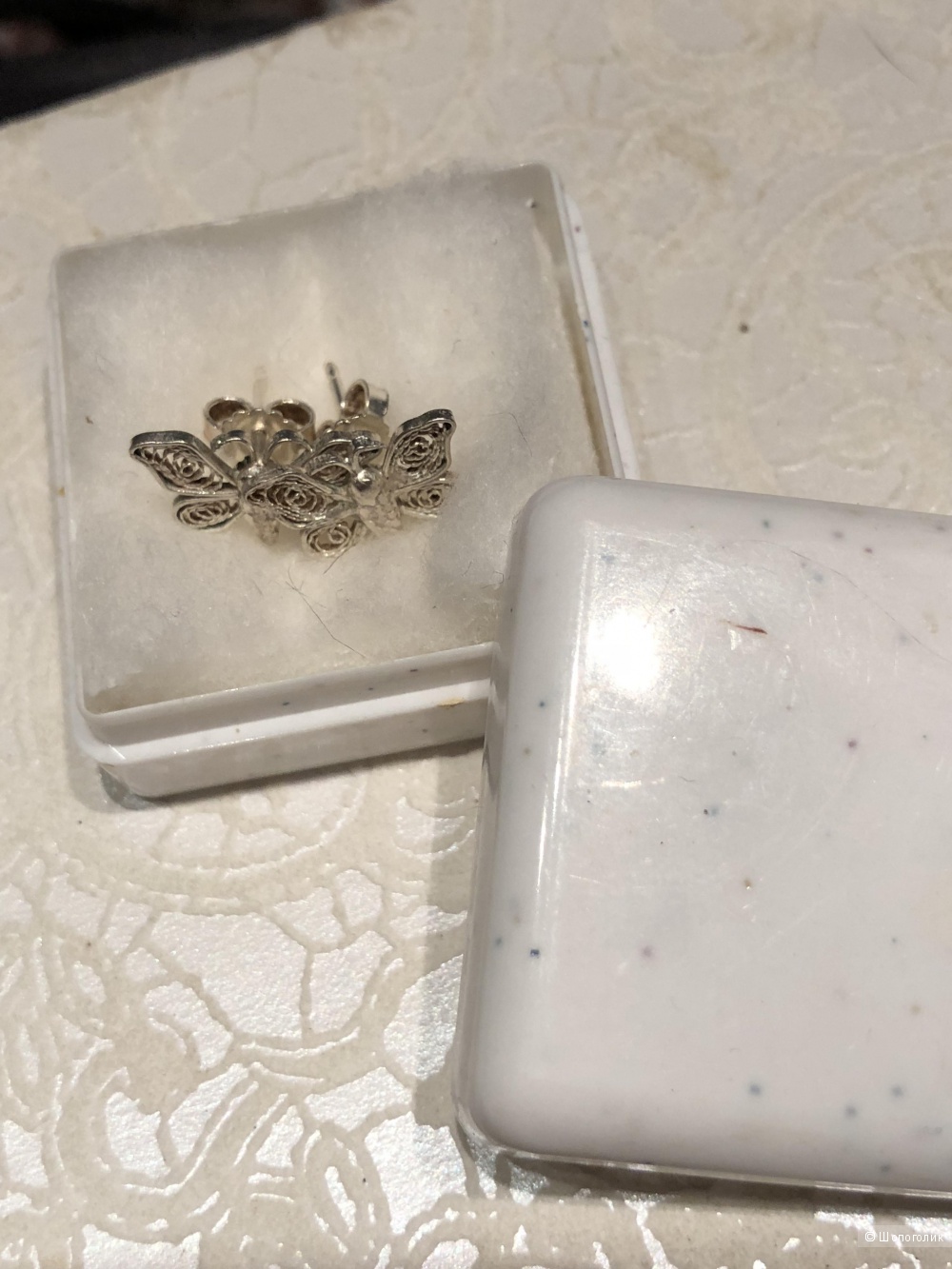 Серьги «бабочки» серебро