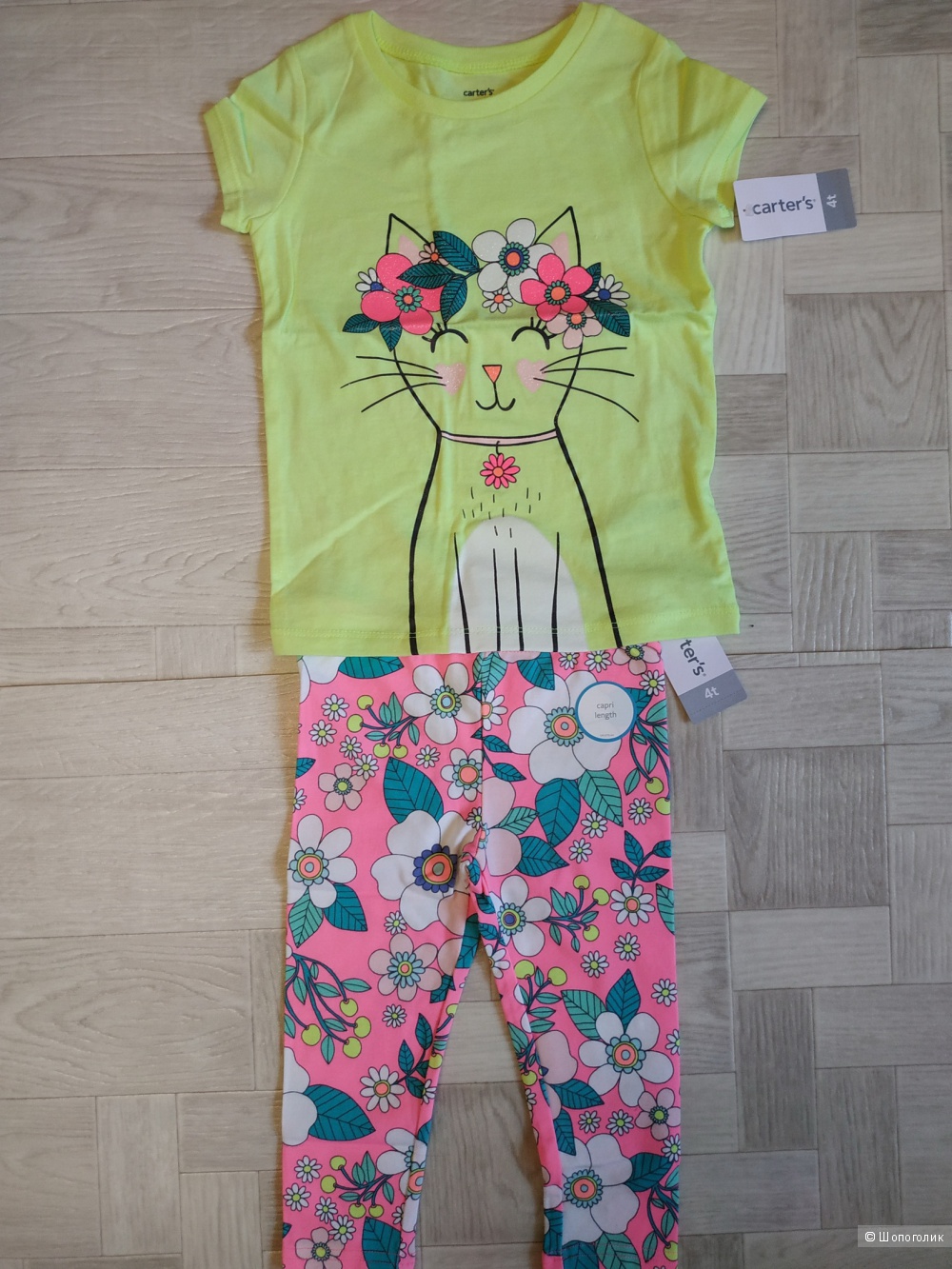 Набор Carters футболочка и леггинсы, размер 4T ( 99 - 105 см)
