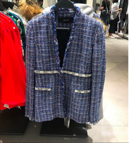 Твидовый блейзер Zara размер 46-48