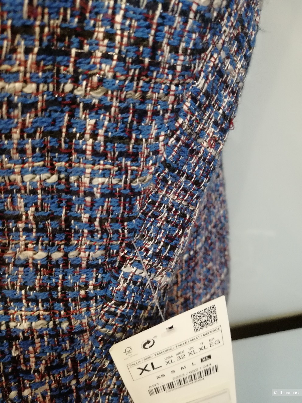 Твидовый блейзер Zara размер 46-48