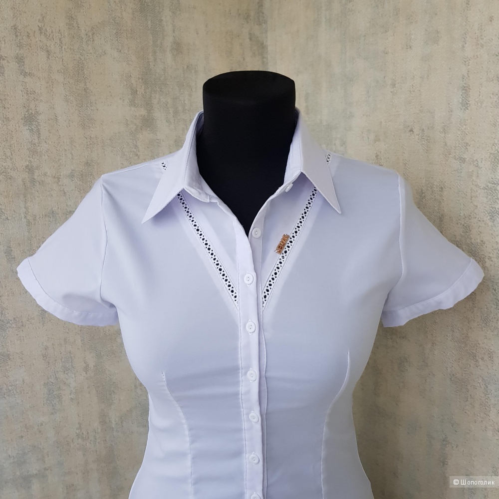 Белая блузка M&K размер 40 - 1