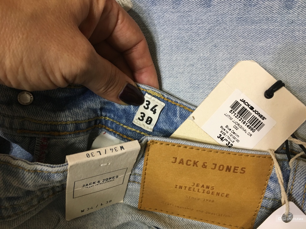 Мужские джинсы JACK & JONES, размер 34W-30L