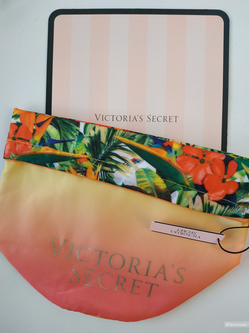 Сумочка для косметики Victoria's Secret Neon Paradise Drawstring Beauty Bag