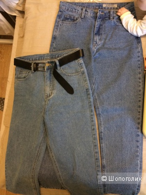 Мом джинсы винтаж 100% хлопок,28  размер