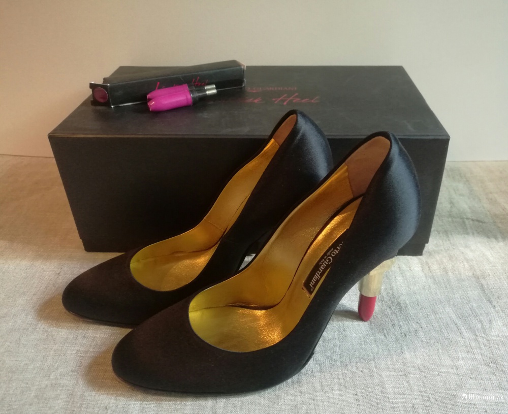 Туфли Alberto Guardiani с каблуками Lipstick Heel, на р.35-36
