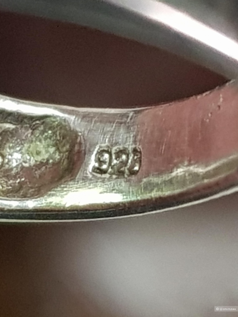 Кольцо серебро с султанитом, 15-16 размер