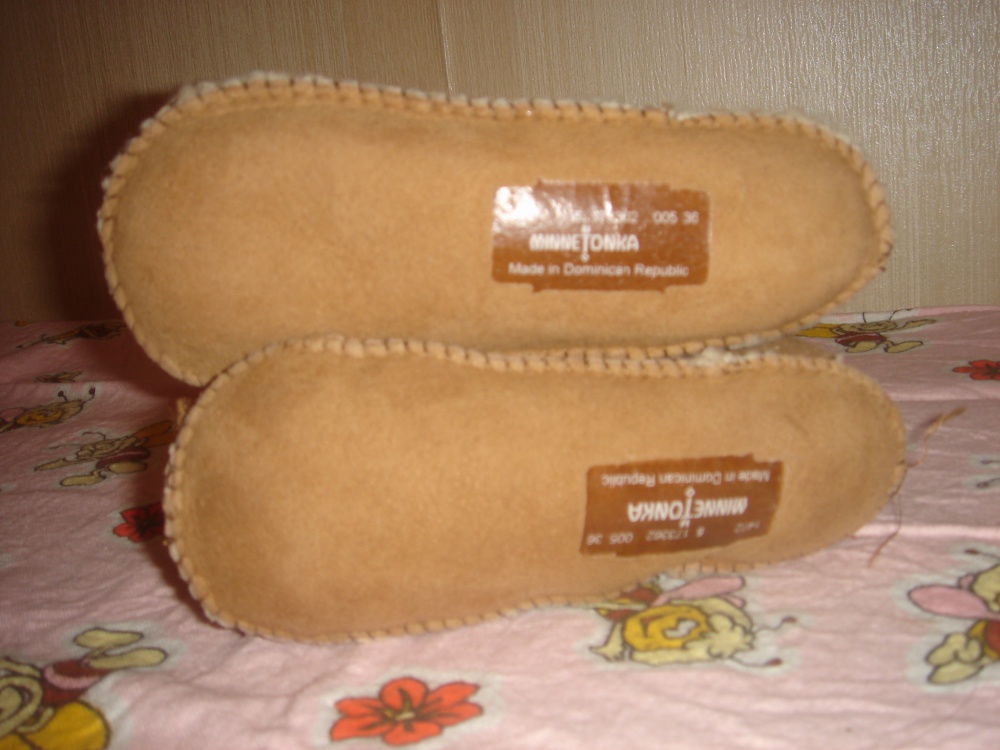 Меховые пинетки MINNETONKA , до 15 см