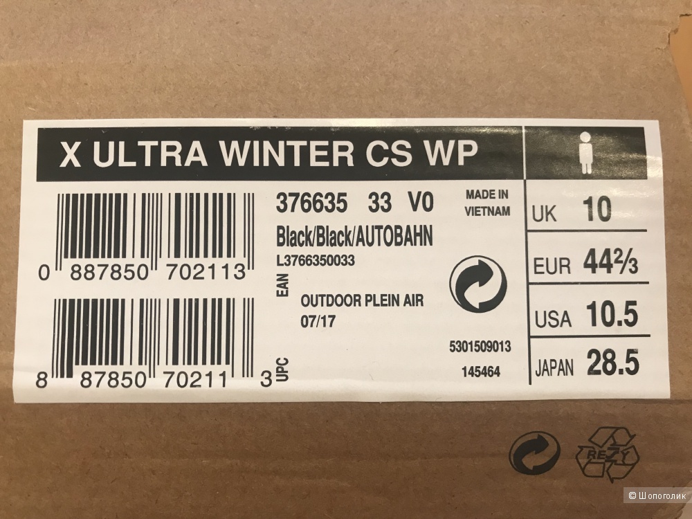 Мужские зимние Ботинки Salomon X Ultra Winter,размер 44