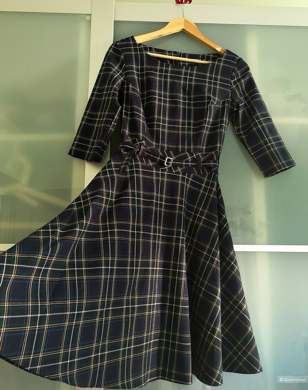 Клетчатое платье из магазина 1001dress, S-M.