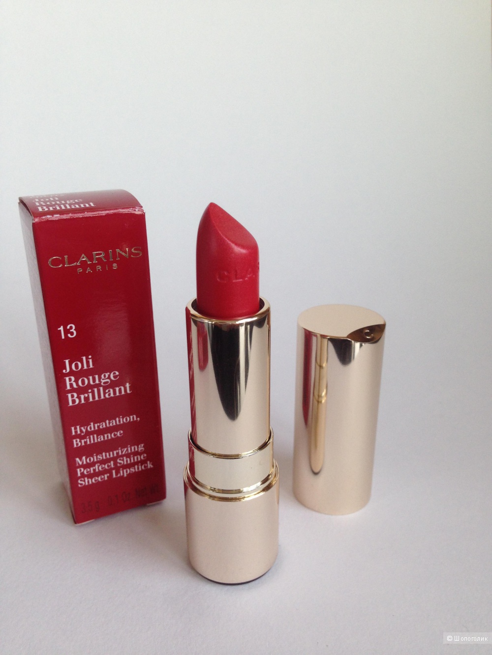 Помада блеск Clarins Joli Rouge Brillant 13 оттенок Cherry.