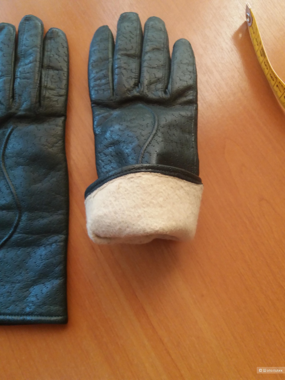 Перчатки женские кожаные no name, размер 7