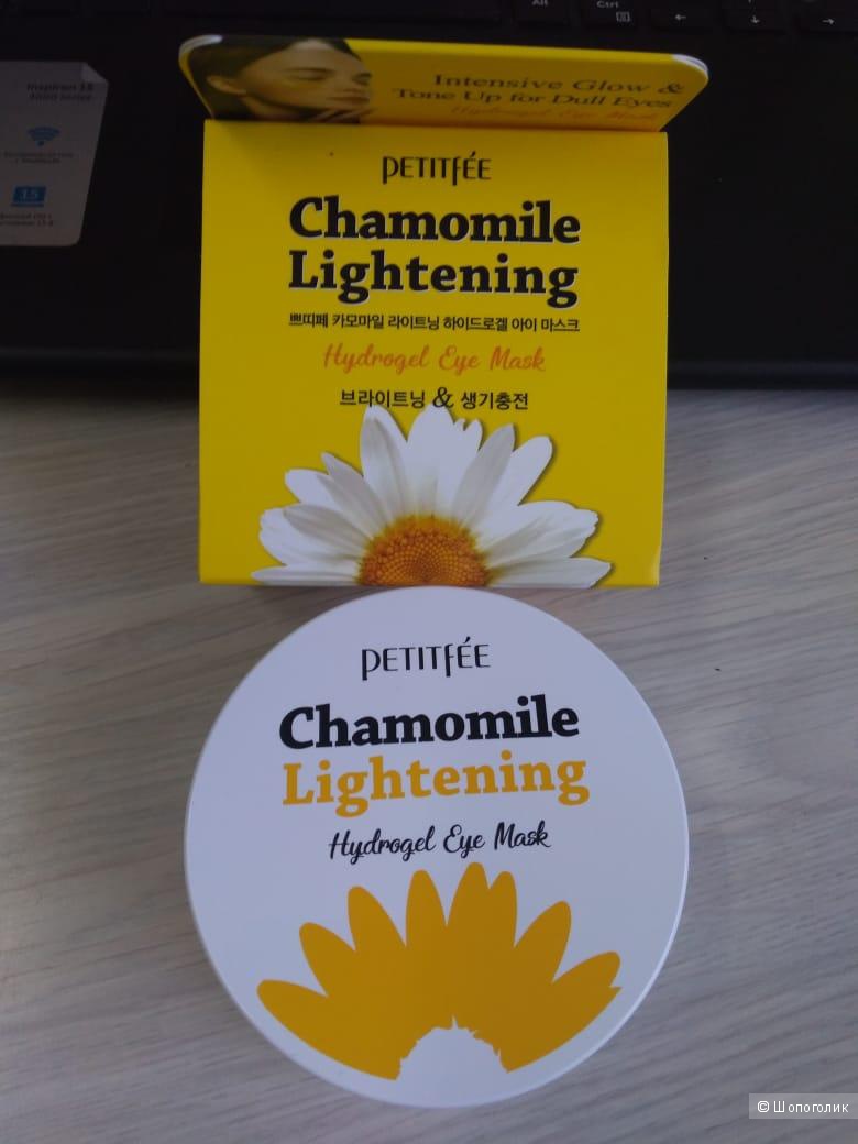 Гидрогелевые осветляющие патчи с экстрактом ромашки PETITFEE Chamomile Lightening Hydrogel Eye Mask