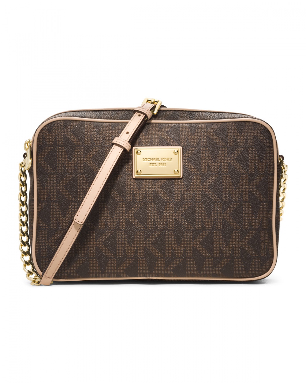 Сумка Michael Kors jet set travel large crossbody monogram