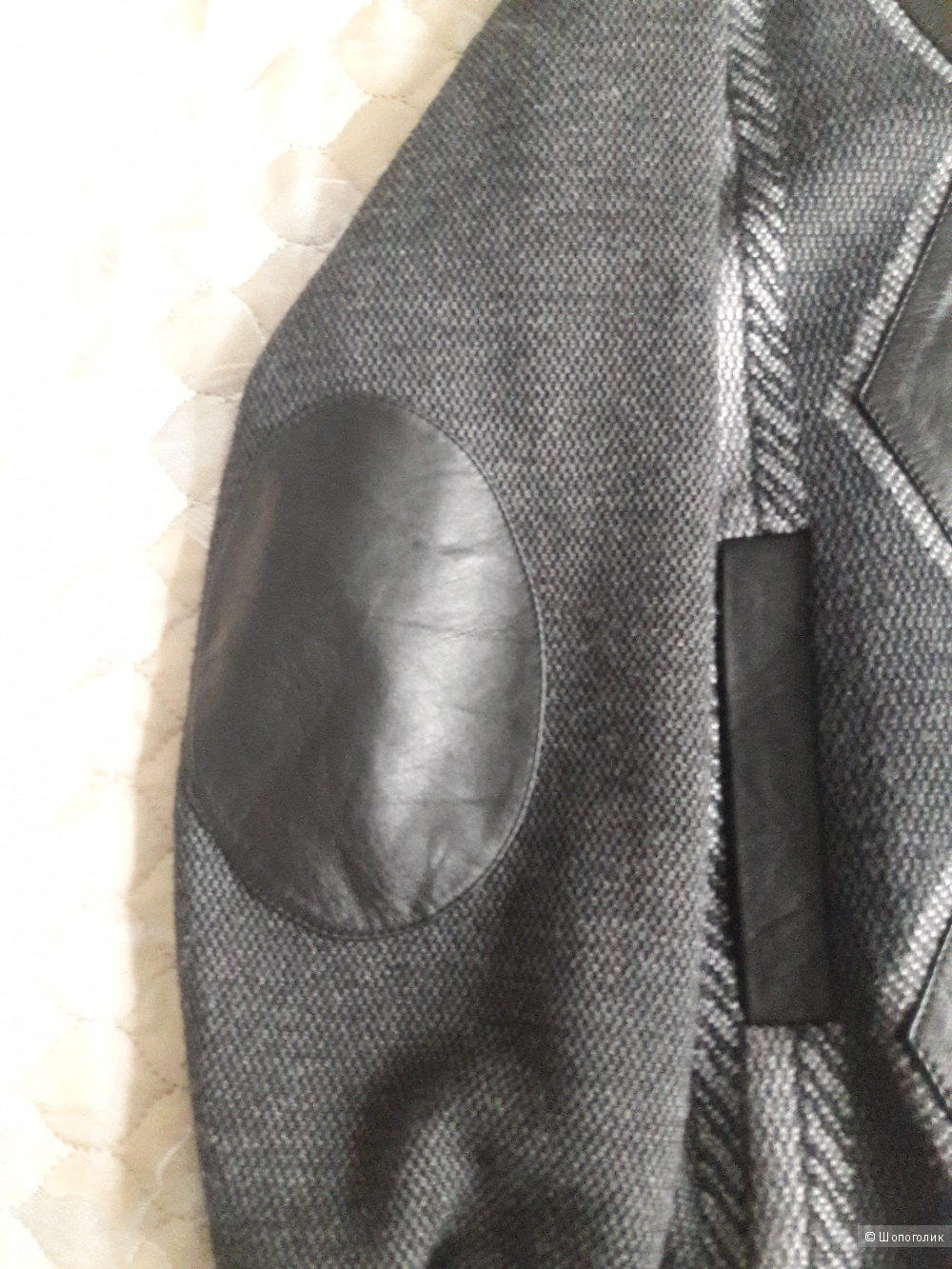 Куртка -бомбер шерсть с кожей Camela 48- 50 размера