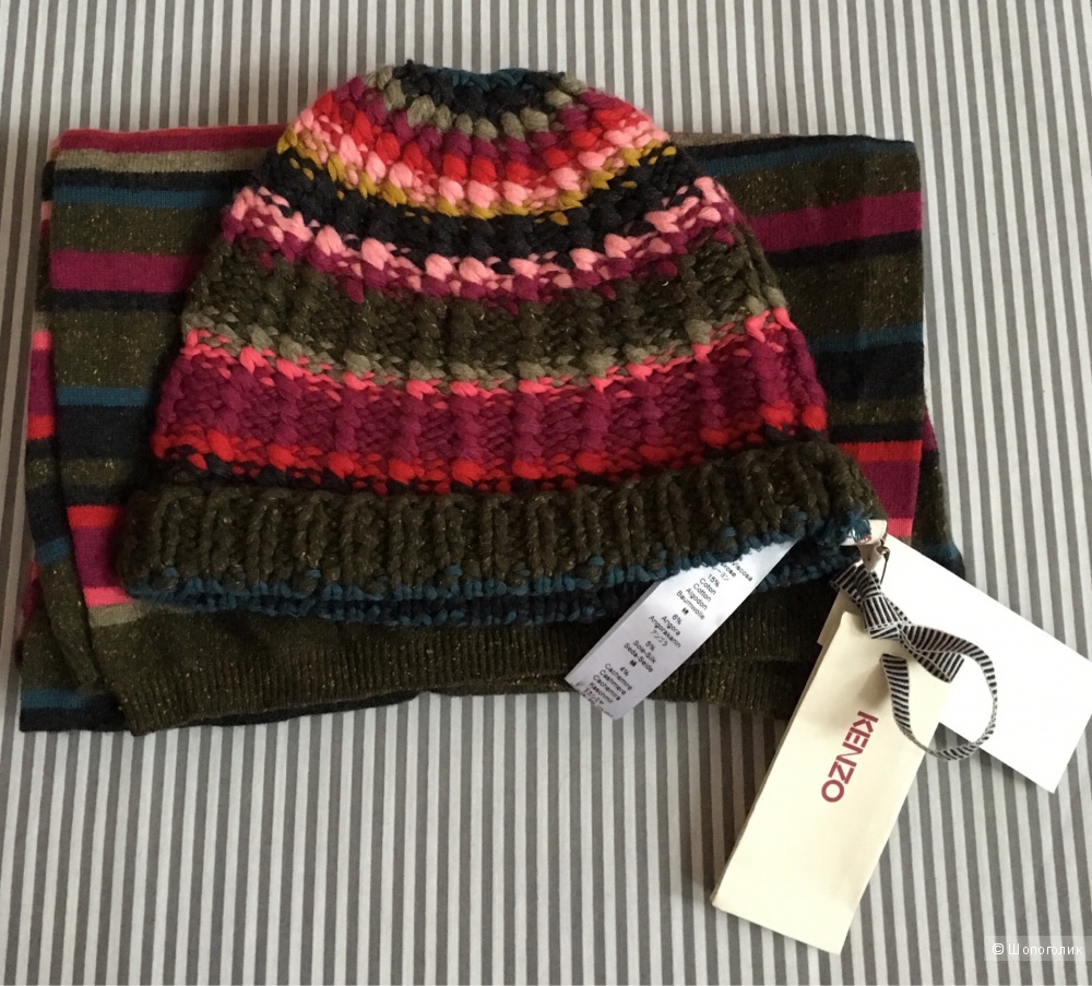 Шапка + шарф, Kenzo, размер универсальный