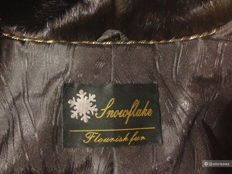 Норковая шубка, “Snowflake Flourish fur”, размер 44-46