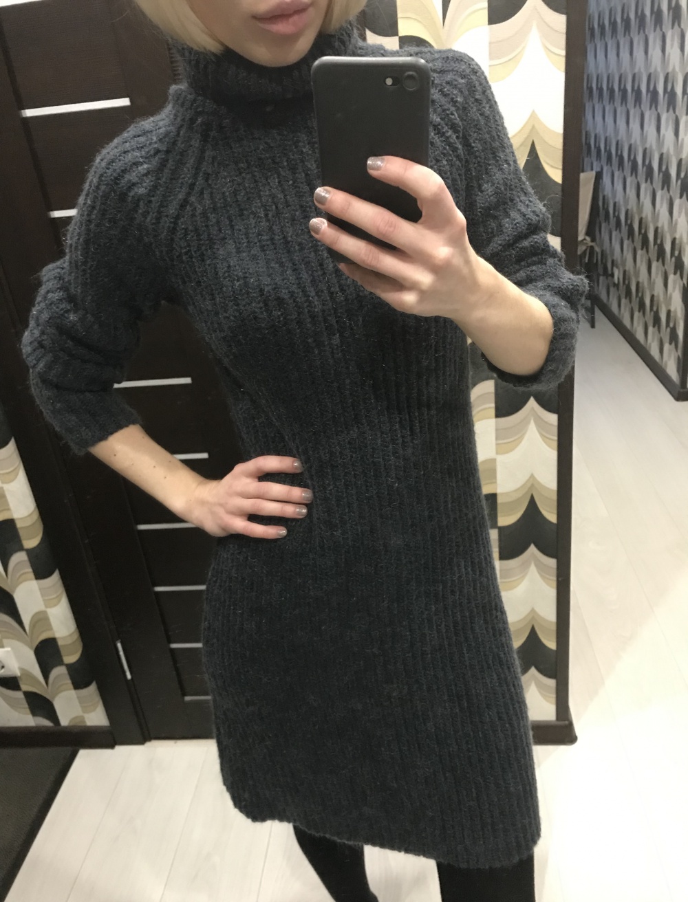 Мохеровое платье Asos XS