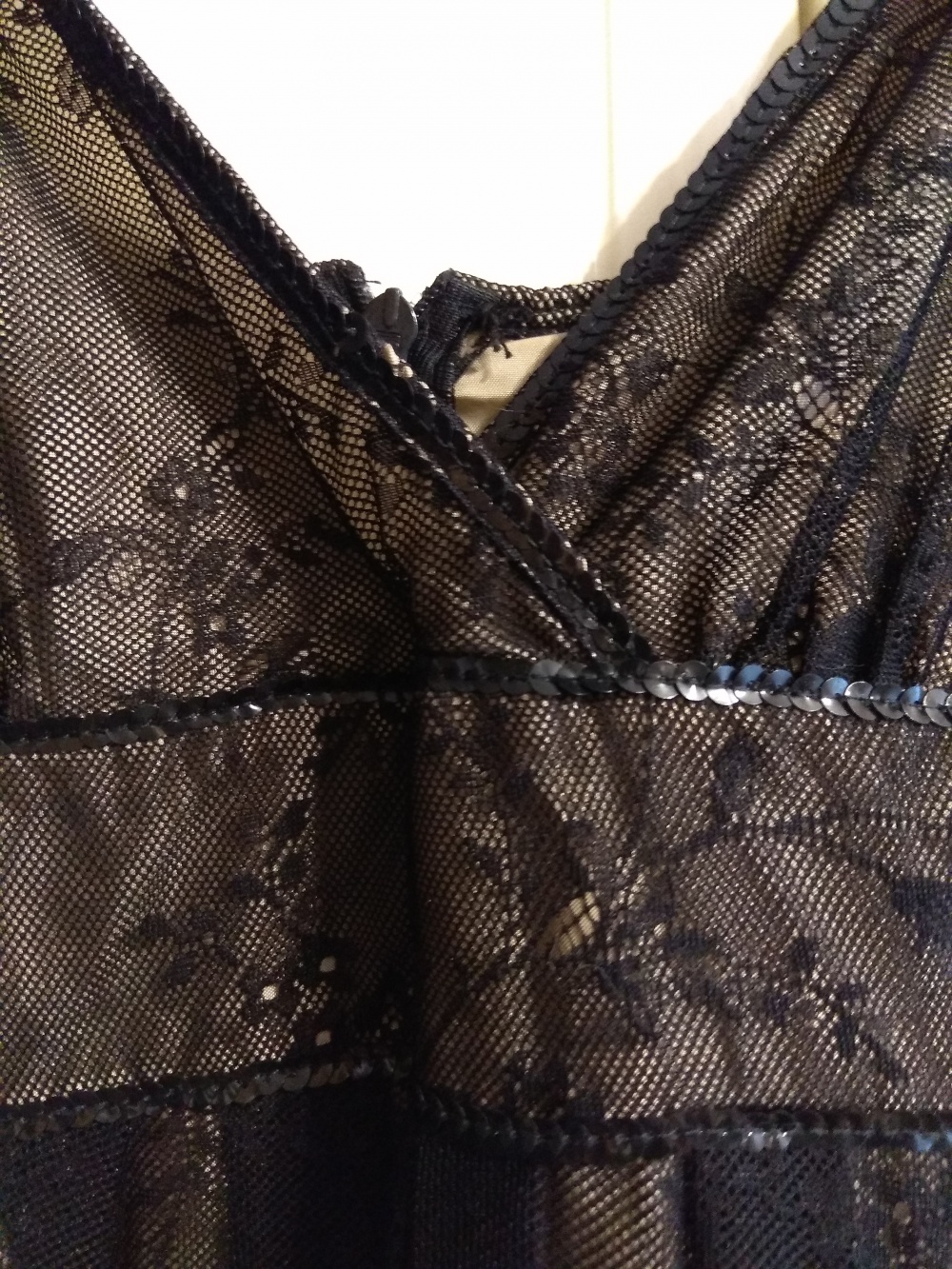 Платье из черного гипюра с бежевой подкладкой Sinéquanone, размер ХS/S =38/40+ (рос)