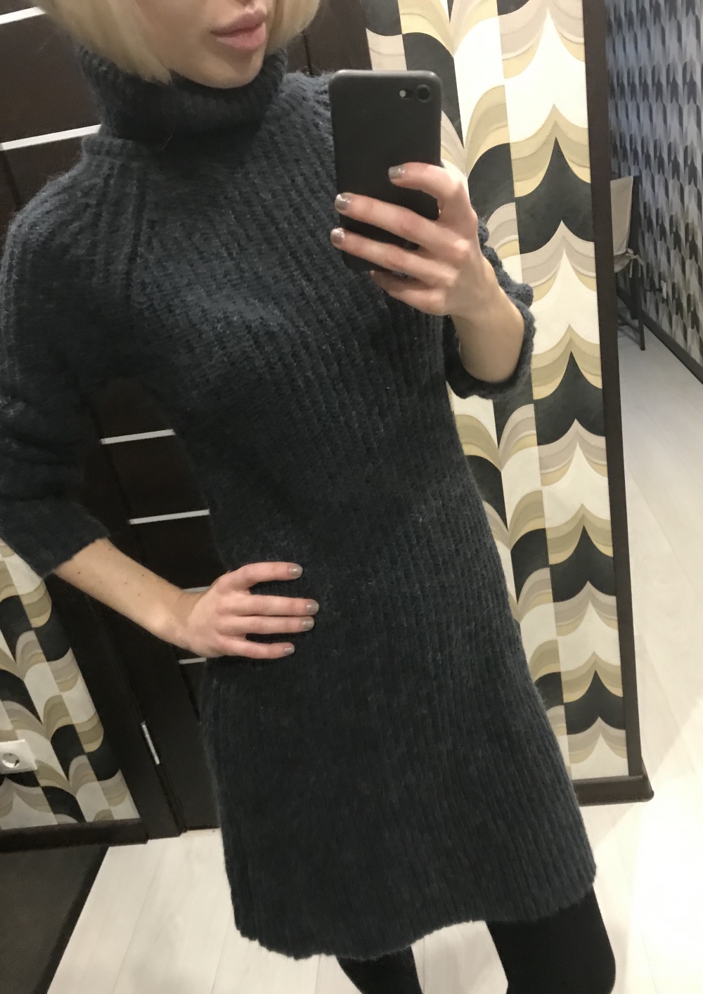 Мохеровое платье Asos XS