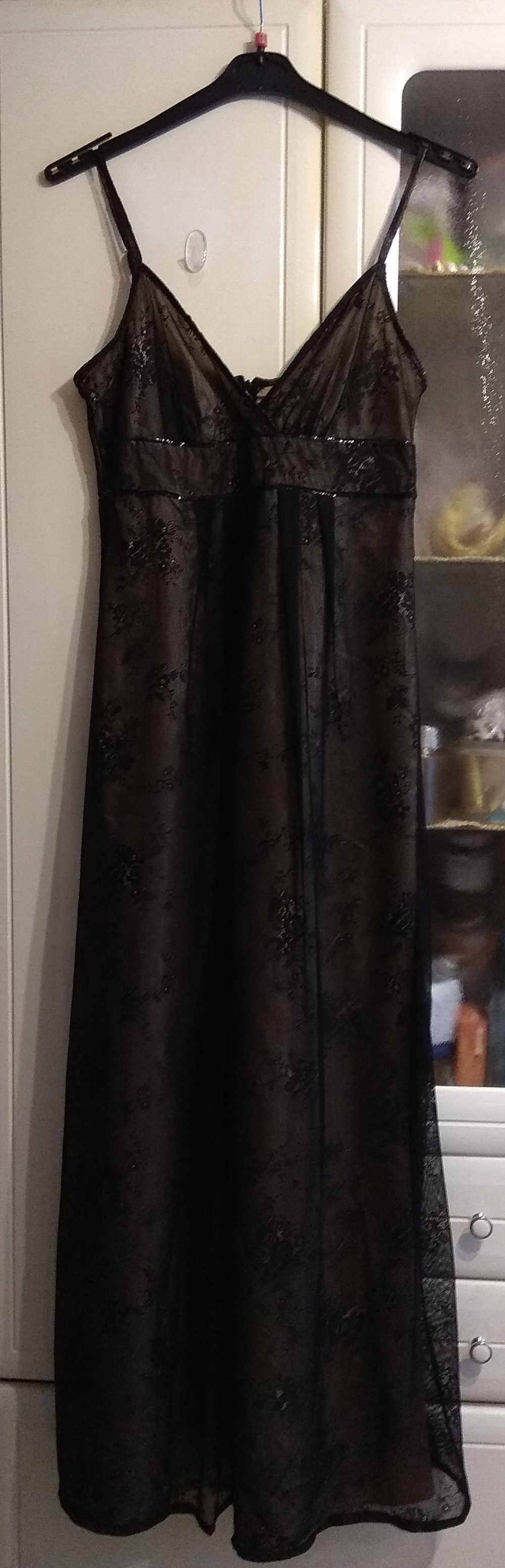 Платье из черного гипюра с бежевой подкладкой Sinéquanone, размер ХS/S =38/40+ (рос)