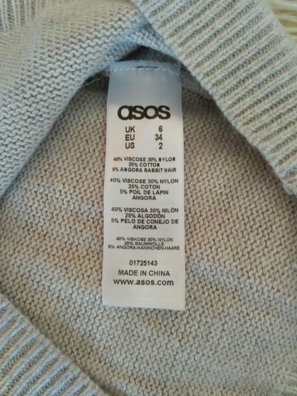 Платье-свитер ASOS, размер 42-44