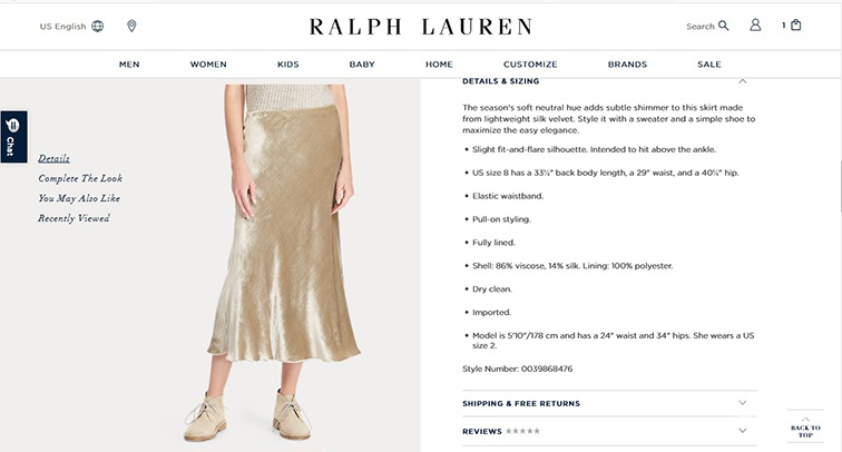 Юбка  Lauren Ralph Lauren  S