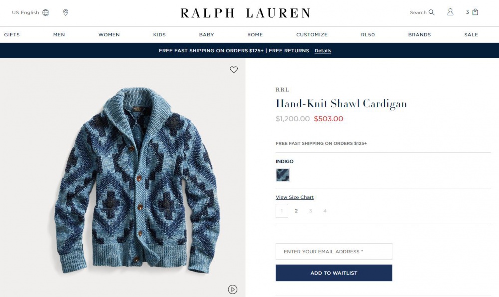 Худи Ralph Lauren размер М