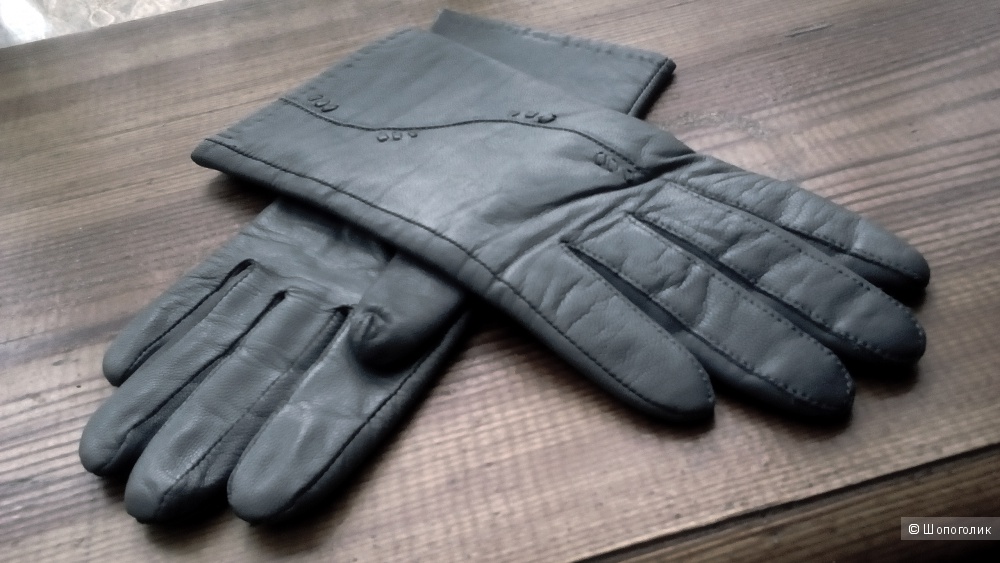 Кожаные перчатки, AnyDay, размер 7,5
