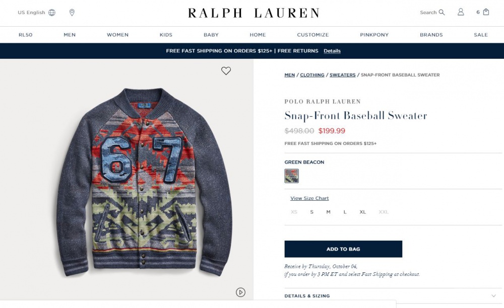 Худи Ralph Lauren  размер М