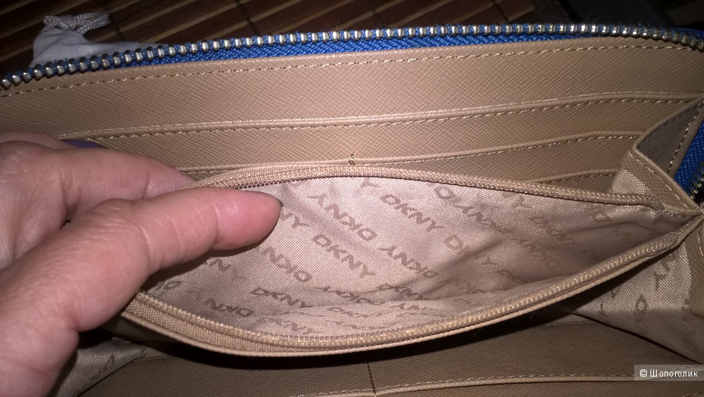 Kожаный кошелек DKNY,размер 19 см*11 см