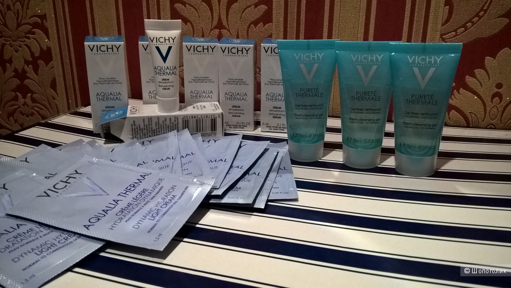 Гель+сыворотка+легкий крем Vichy Aqualia Thermal 15мл*3 шт, 3мл*6шт, 1,5мл*15шт