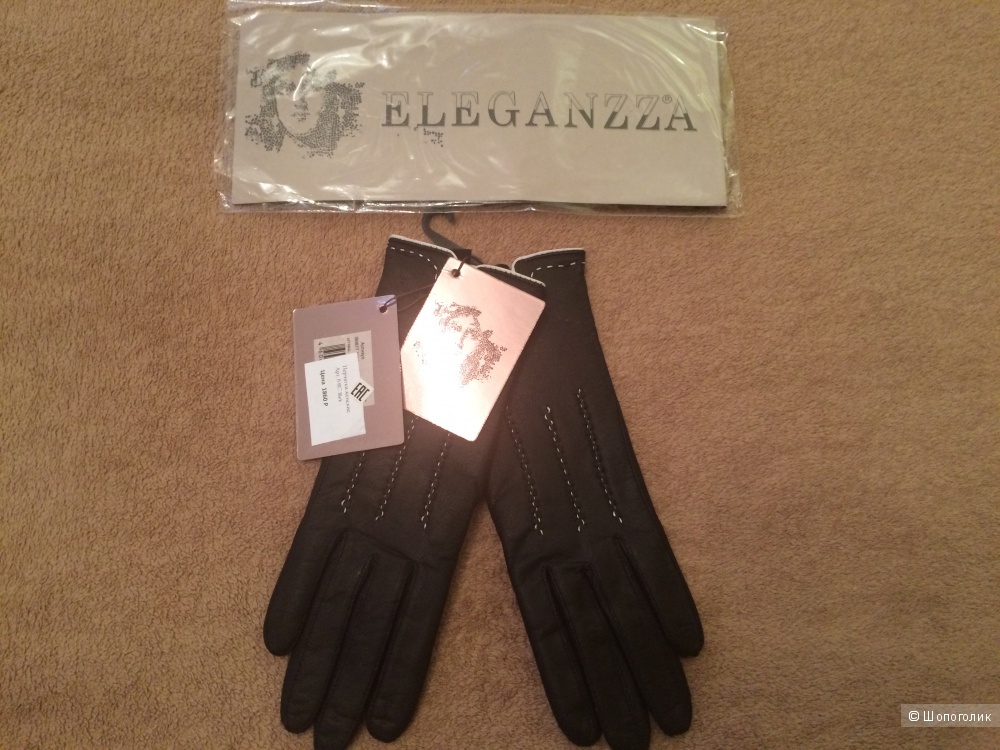 Кожаные перчатки Eleganzza 6 размер