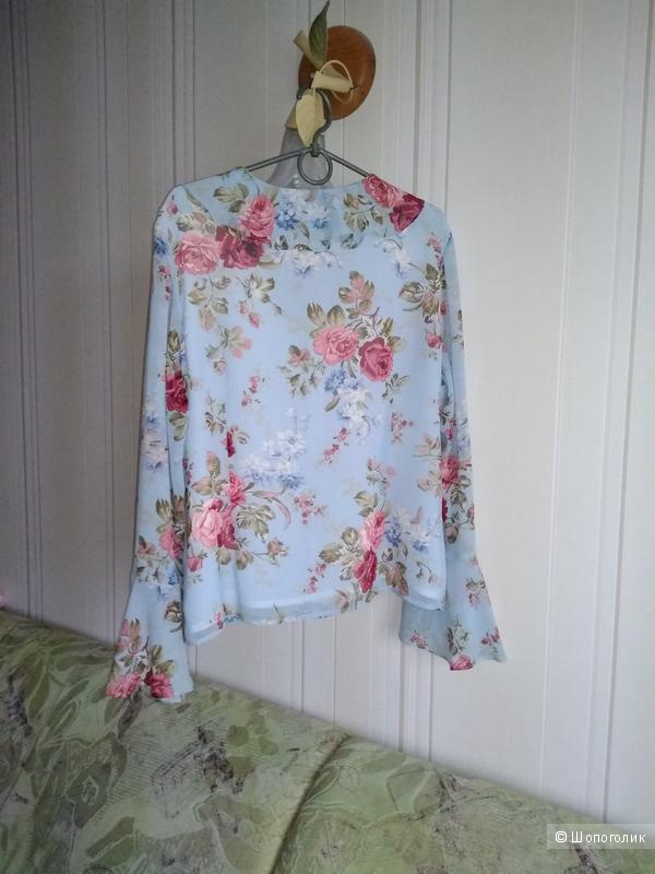 Шелковая блуза laura ashley  размер euro 44 /50-52 рос.