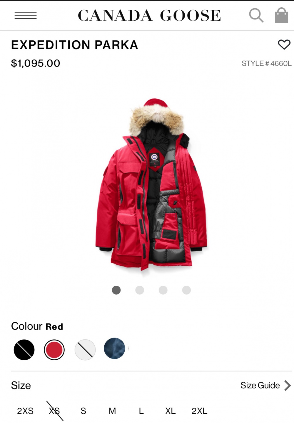 Пуховик Canada Goose Expedition parka размер XXL