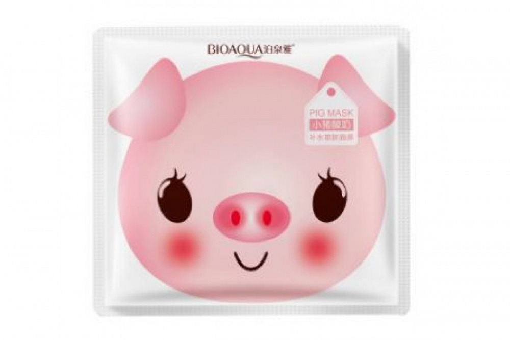 Тканевая маска со свиным коллагеном и йогуртом BioAqua Pig Mask